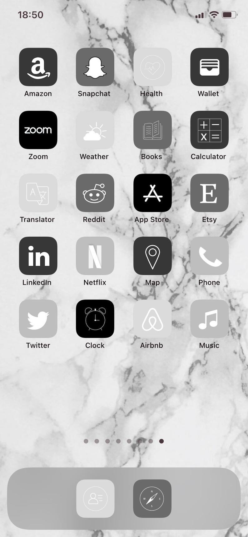Monochrome App Icon Pack For Ios 14 White Grey Black